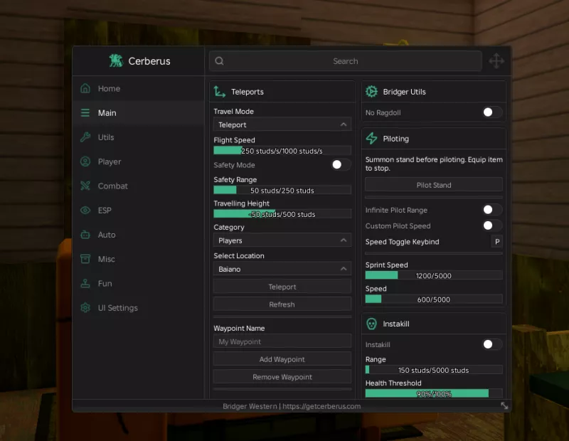 Bridger Western Script GUI executor interface